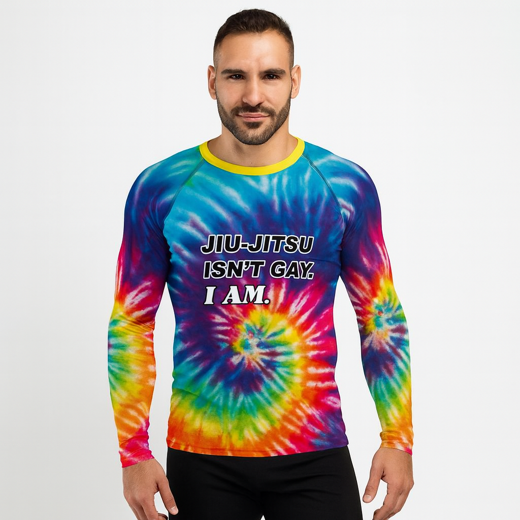 Man's Rash Guard “Jiu-Jitsu Isn’t Gay. I Am.” – Pride Rashguard