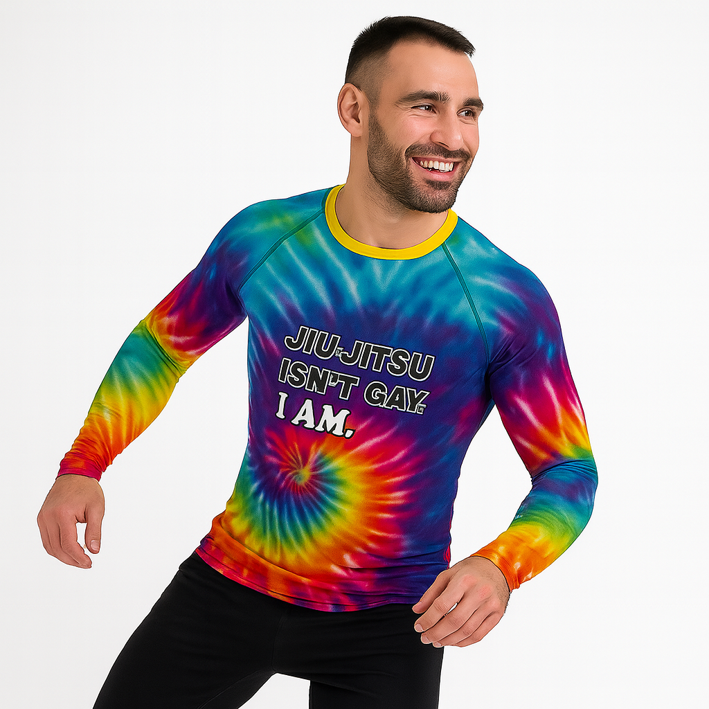 Man's Rash Guard “Jiu-Jitsu Isn’t Gay. I Am.” – Pride Rashguard