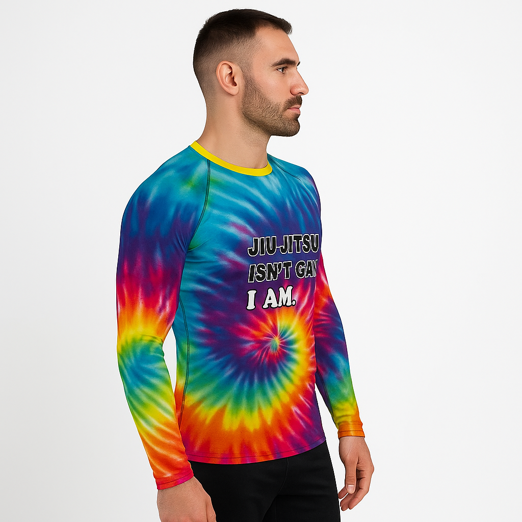Man's Rash Guard “Jiu-Jitsu Isn’t Gay. I Am.” – Pride Rashguard
