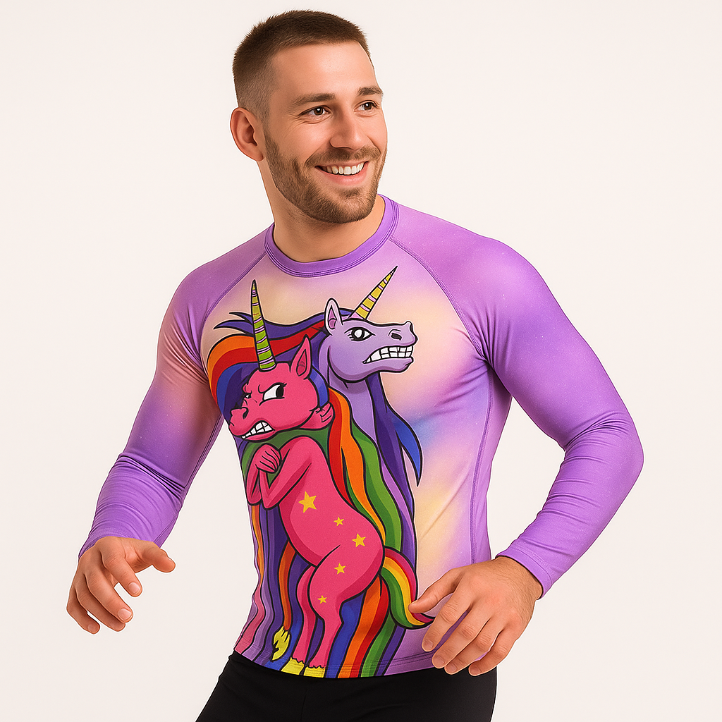Man's Rash Guard "Unicorn fight"