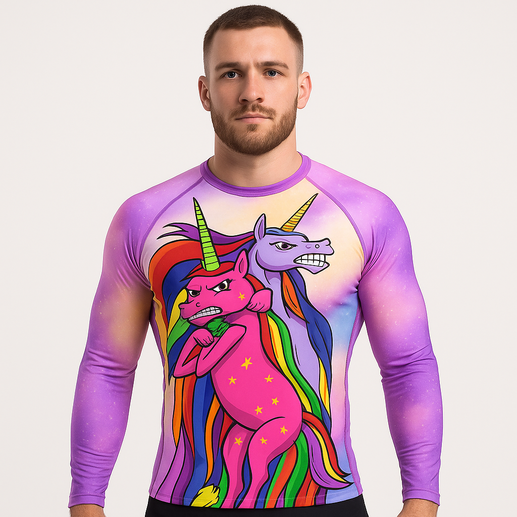 Man's Rash Guard "Unicorn fight"
